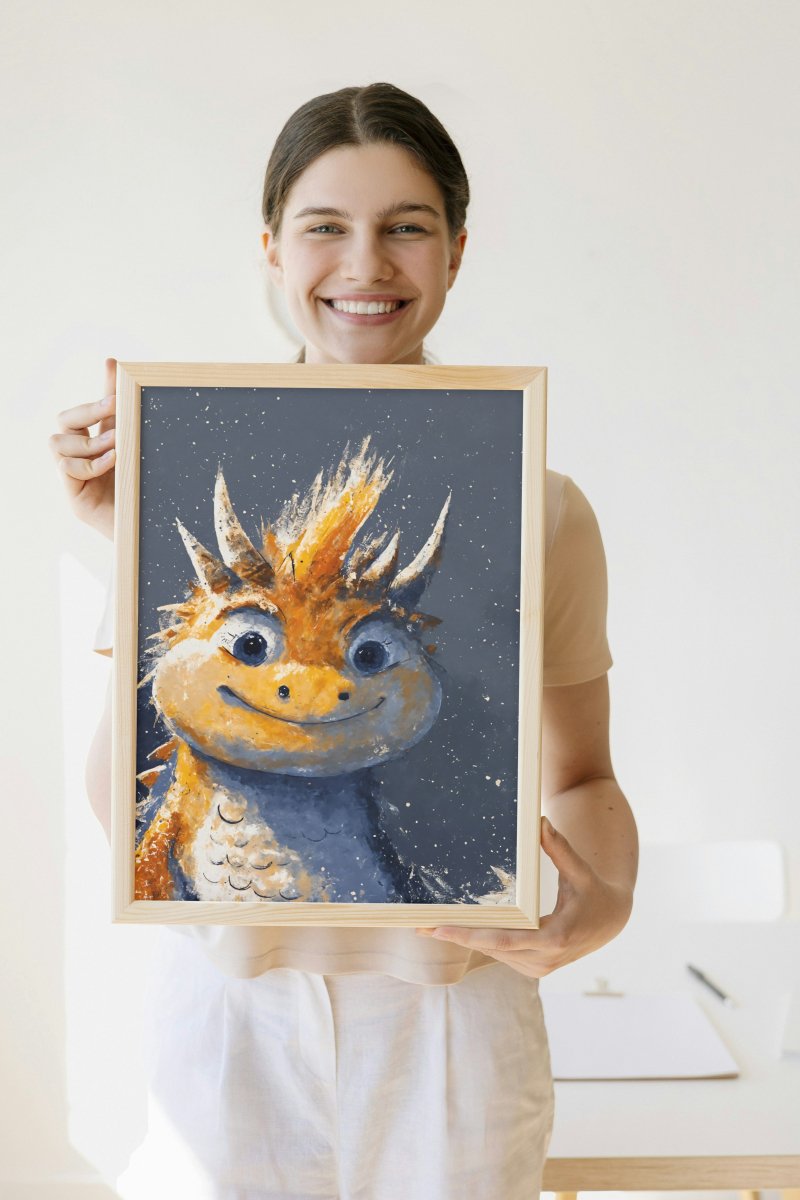 Baby Basilisk portrait - Art print - Poster - Ever colorful