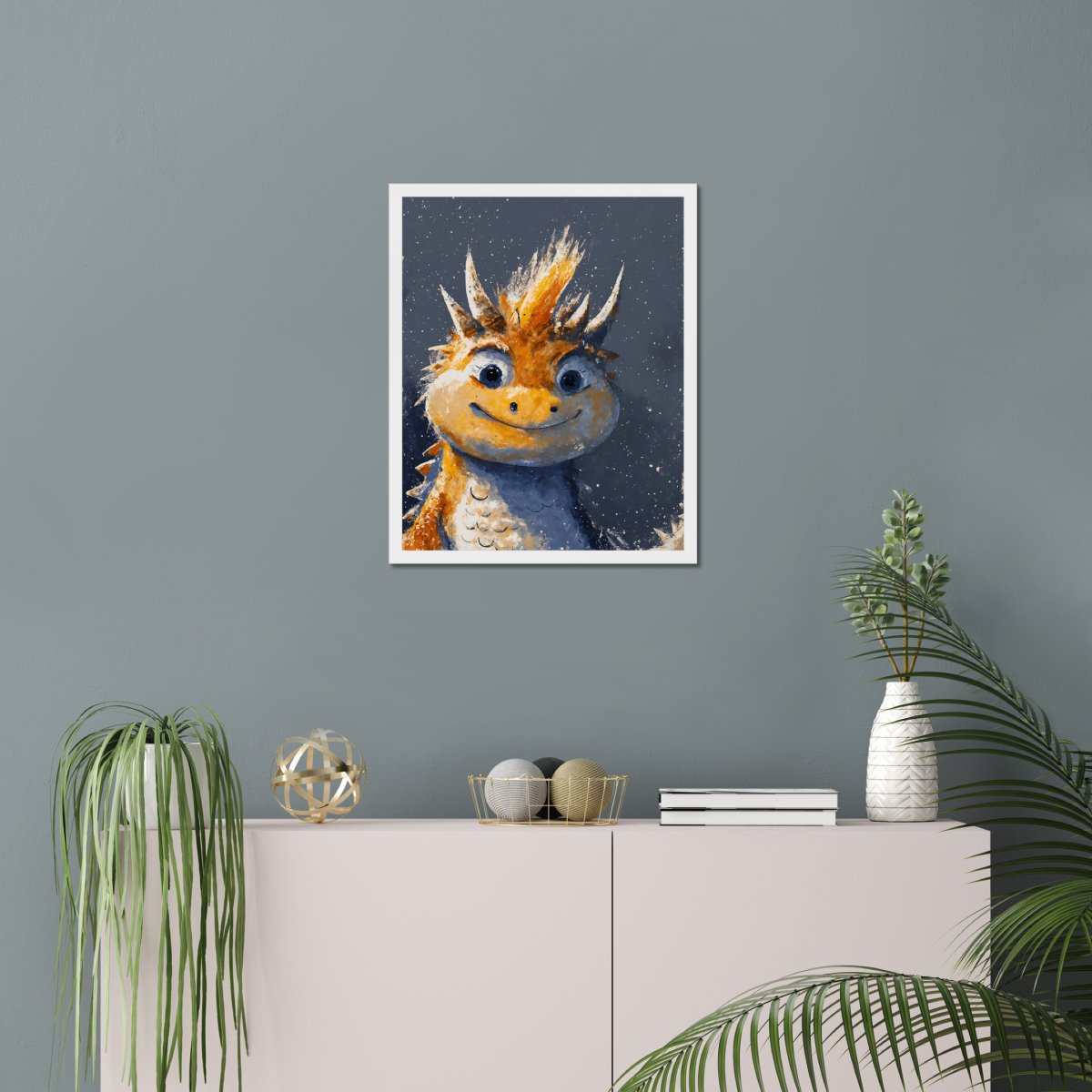 Baby Basilisk portrait - Art print - Poster - Ever colorful