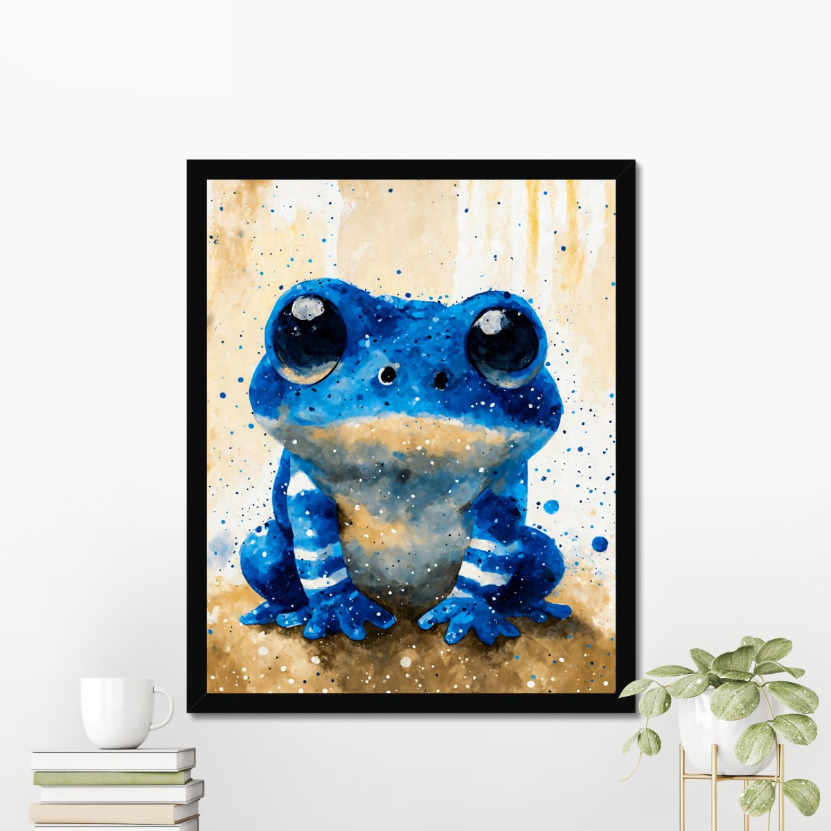 Blueberry frog portrait - Art print - Poster - Ever colorful