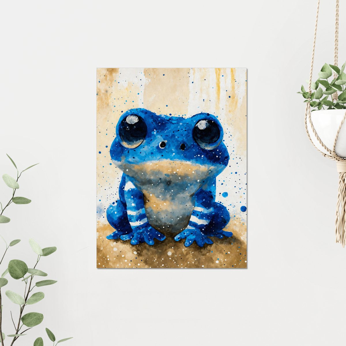 Blueberry frog portrait - Art print - Poster - Ever colorful