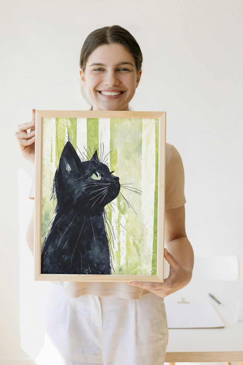 Bombay cat side portrait - Art print - Poster - Ever colorful