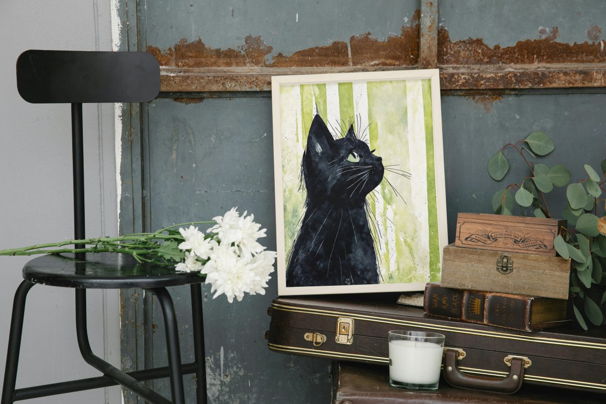 Bombay cat side portrait - Art print - Poster - Ever colorful