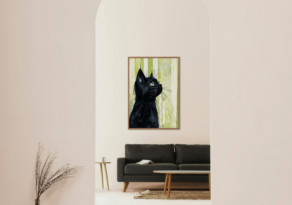 Bombay cat side portrait - Art print - Poster - Ever colorful