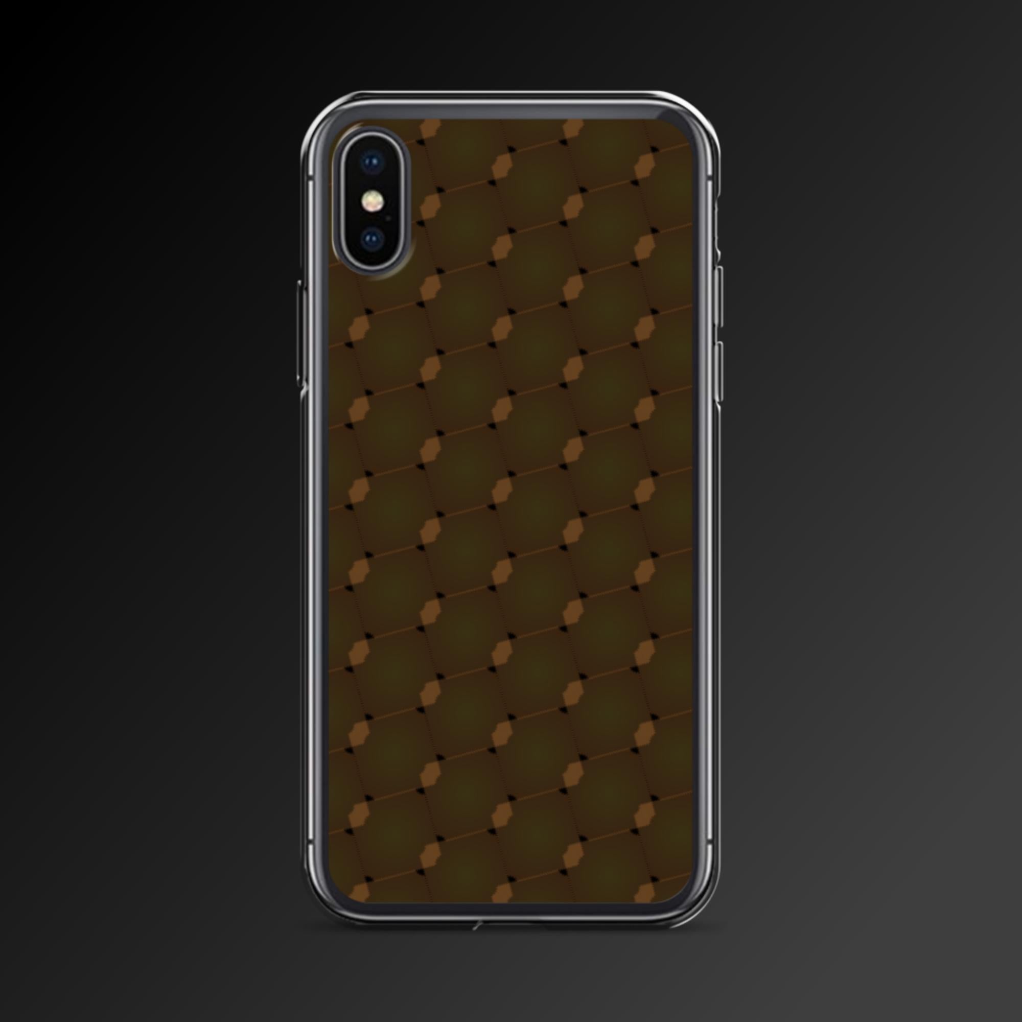 "Dark stripes grid" clear iphone case
