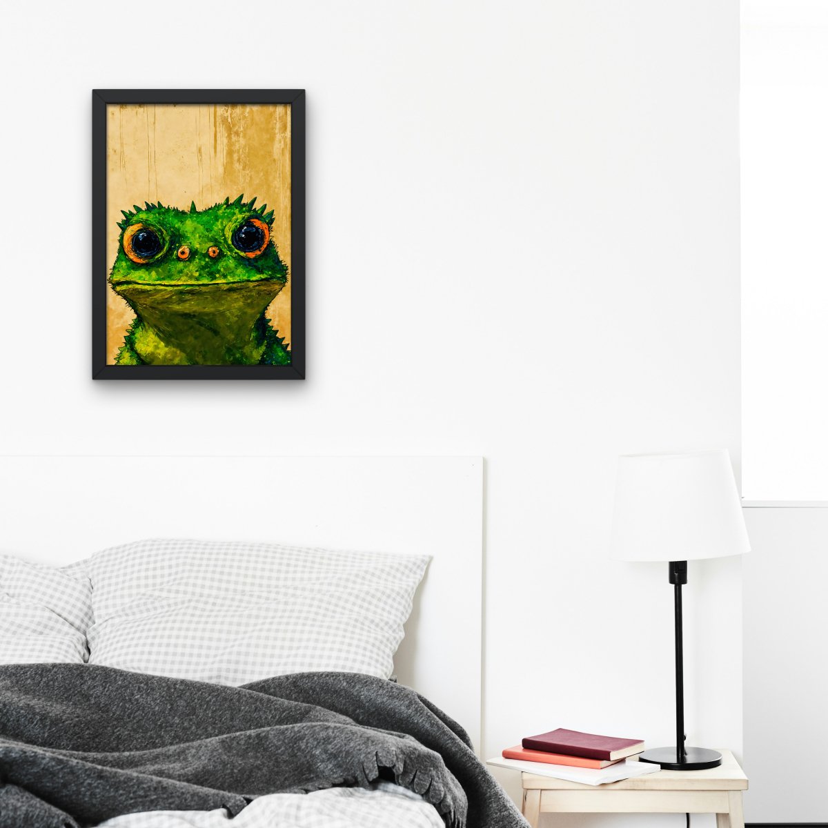 Comical lizard stare portrait - Art print - Poster - Ever colorful