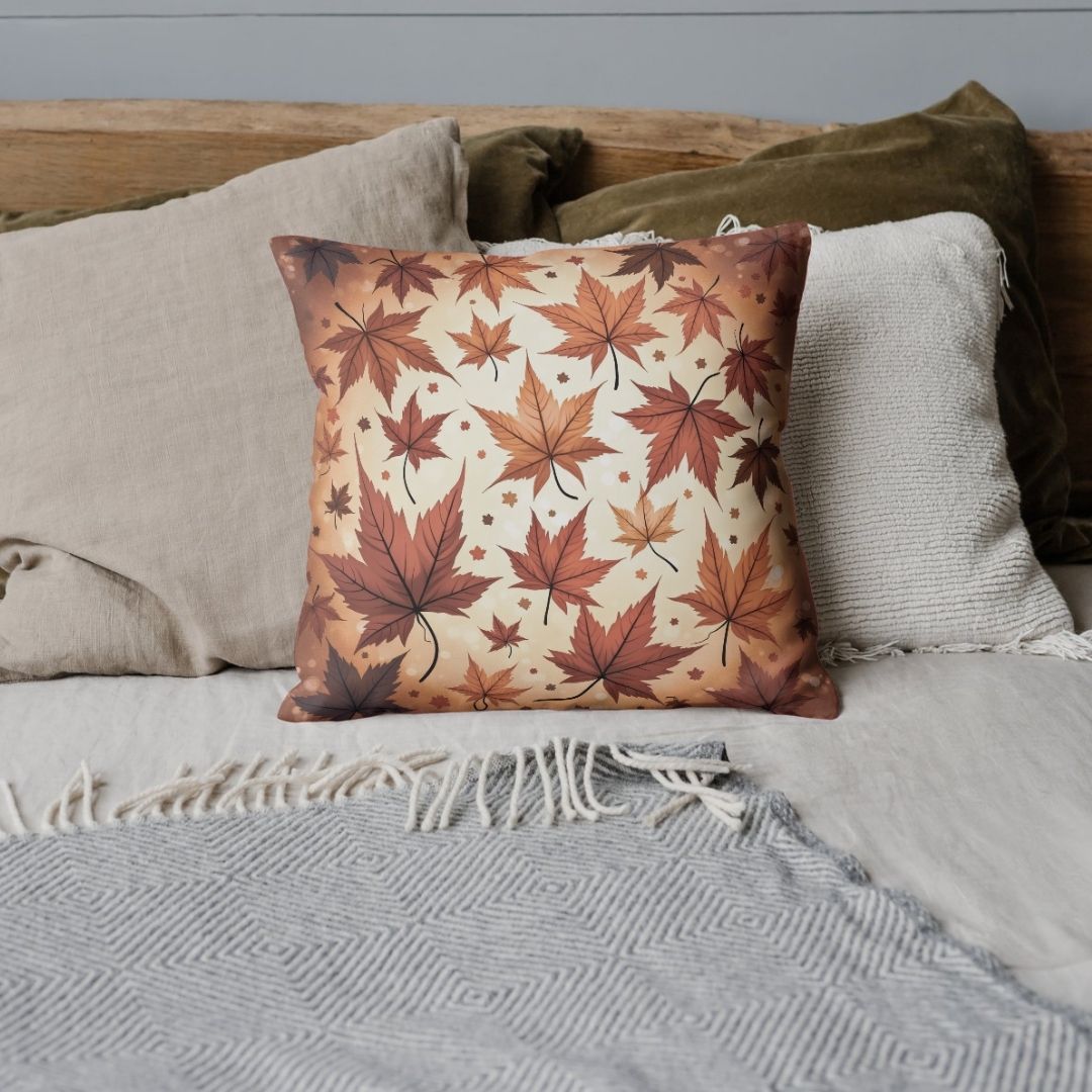 Cushion Cover - Autumn Maple Leaf Pattern - Pillow - Ever colorful