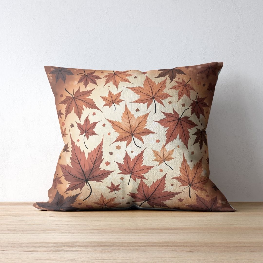 Cushion Cover - Autumn Maple Leaf Pattern - Pillow - Ever colorful