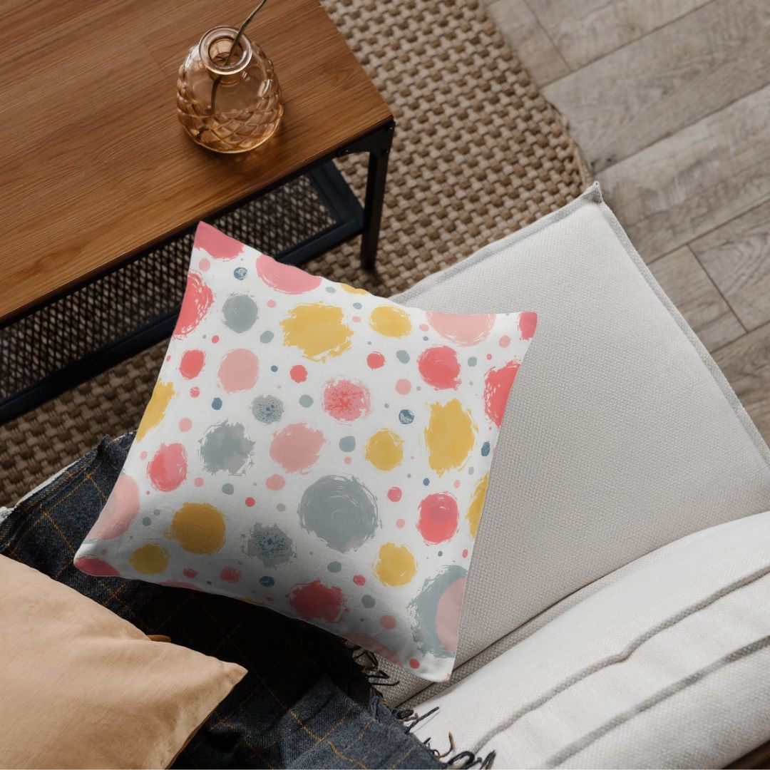 Cushion Cover - Modern Design Abstract Dots - Pillow - Ever colorful