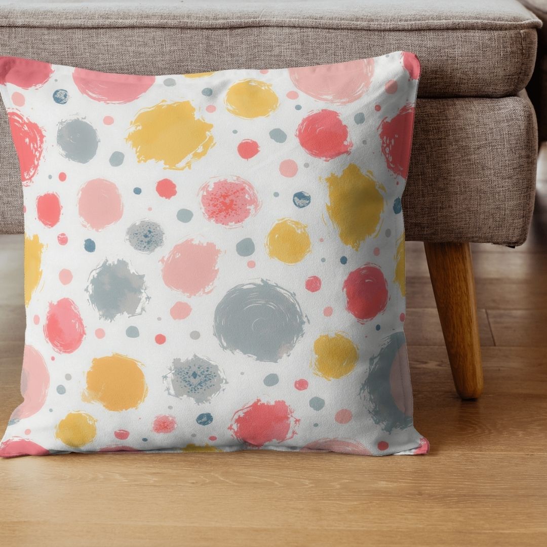 Cushion Cover - Modern Design Abstract Dots - Pillow - Ever colorful