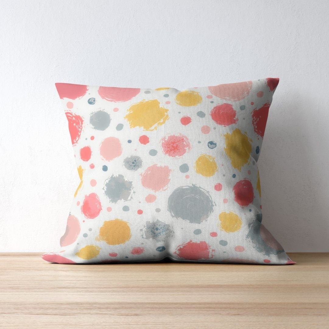 Cushion Cover - Modern Design Abstract Dots - Pillow - Ever colorful