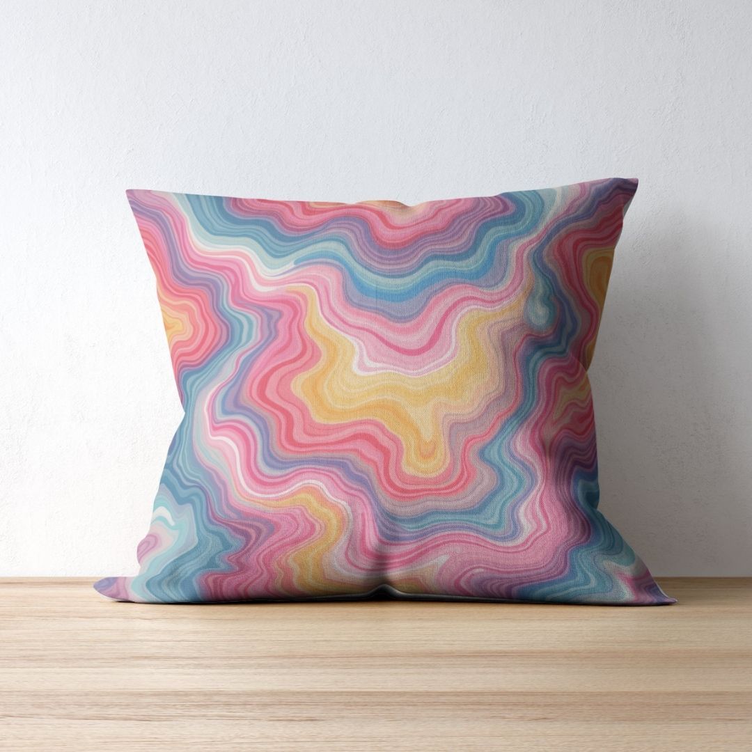 Cushion Cover - Pastel Agate Geode Slices - Pillow - Ever colorful