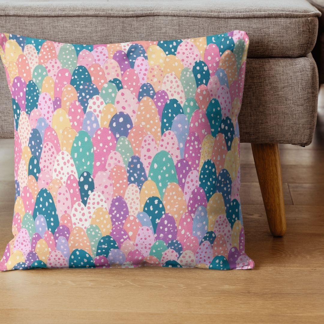 Cushion Cover - Pastel Polka Dot Abstract - Pillow - Ever colorful