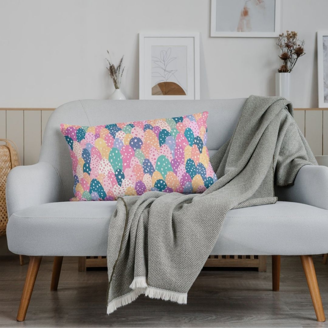 Cushion Cover - Pastel Polka Dot Abstract - Pillow - Ever colorful