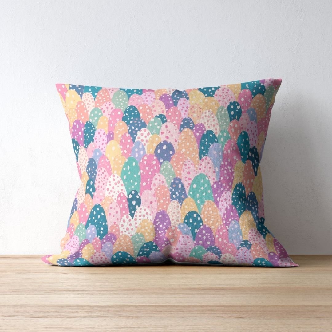 Cushion Cover - Pastel Polka Dot Abstract - Pillow - Ever colorful