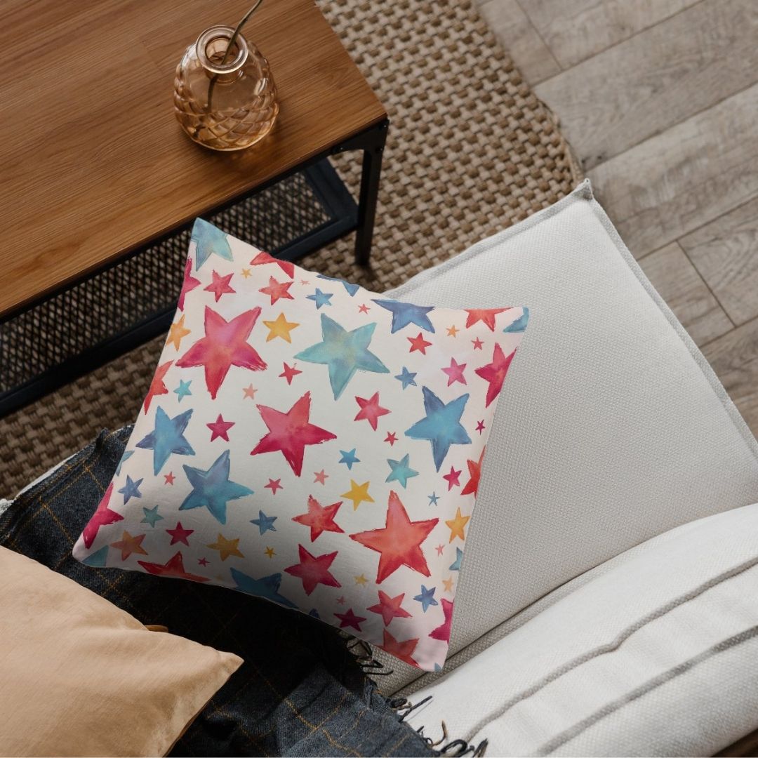 Cushion Cover - Whimsical Celestial Star Texture - Pillow - Ever colorful