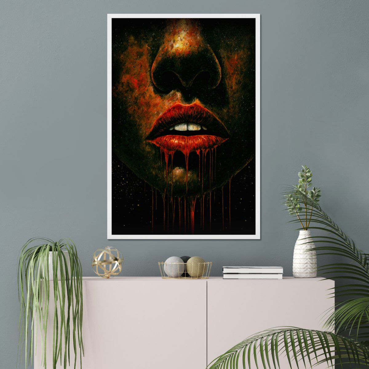 Dripping lips - Art print - Poster - Ever colorful