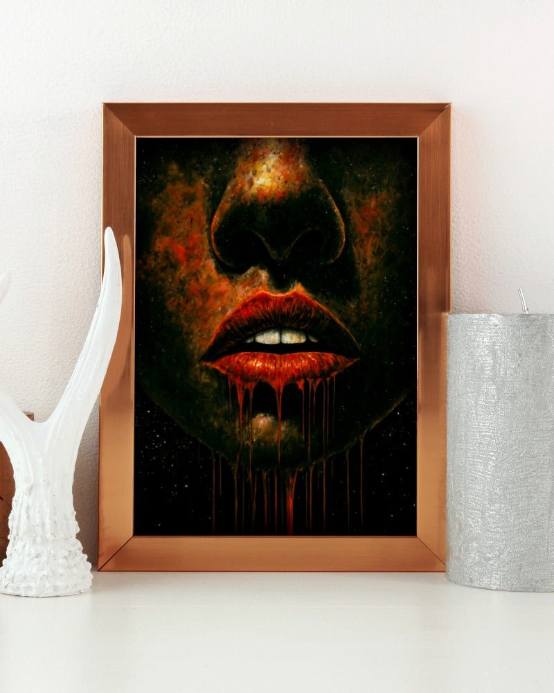 Dripping lips - Art print - Poster - Ever colorful