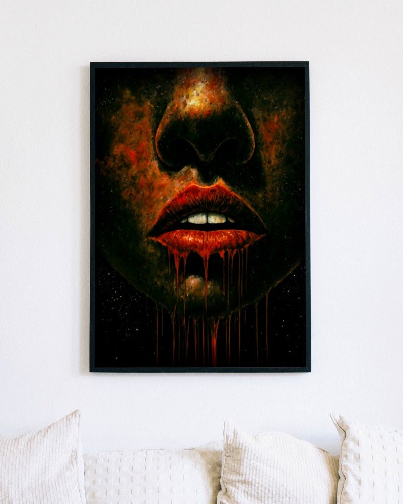 Dripping lips - Art print - Poster - Ever colorful