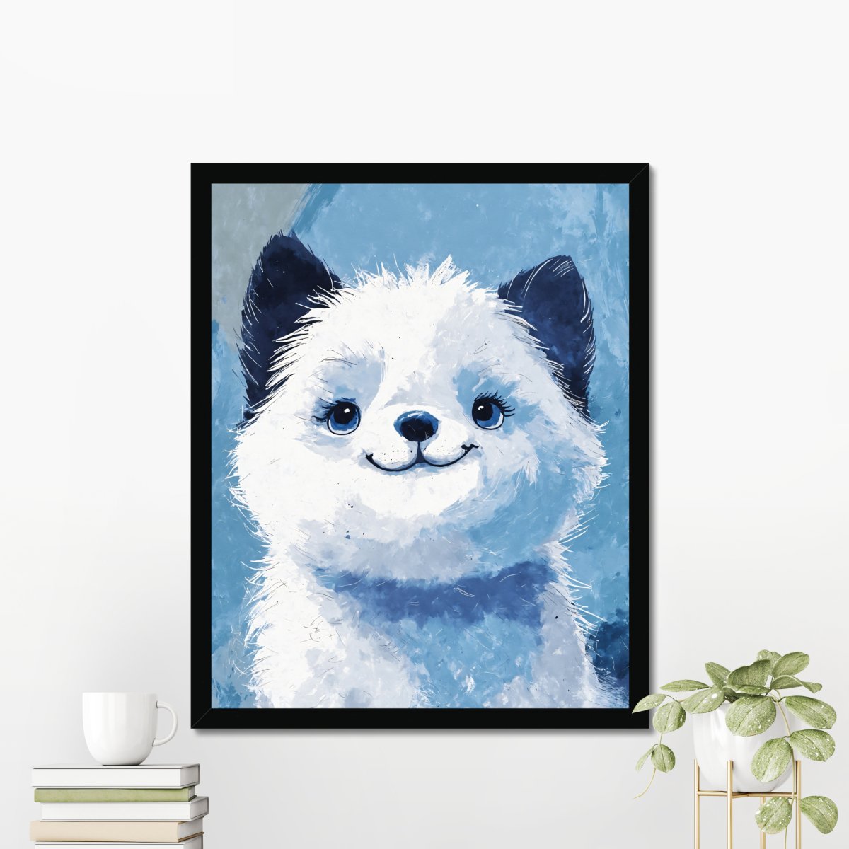 Fluffy husky portrait - Art print - Poster - Ever colorful