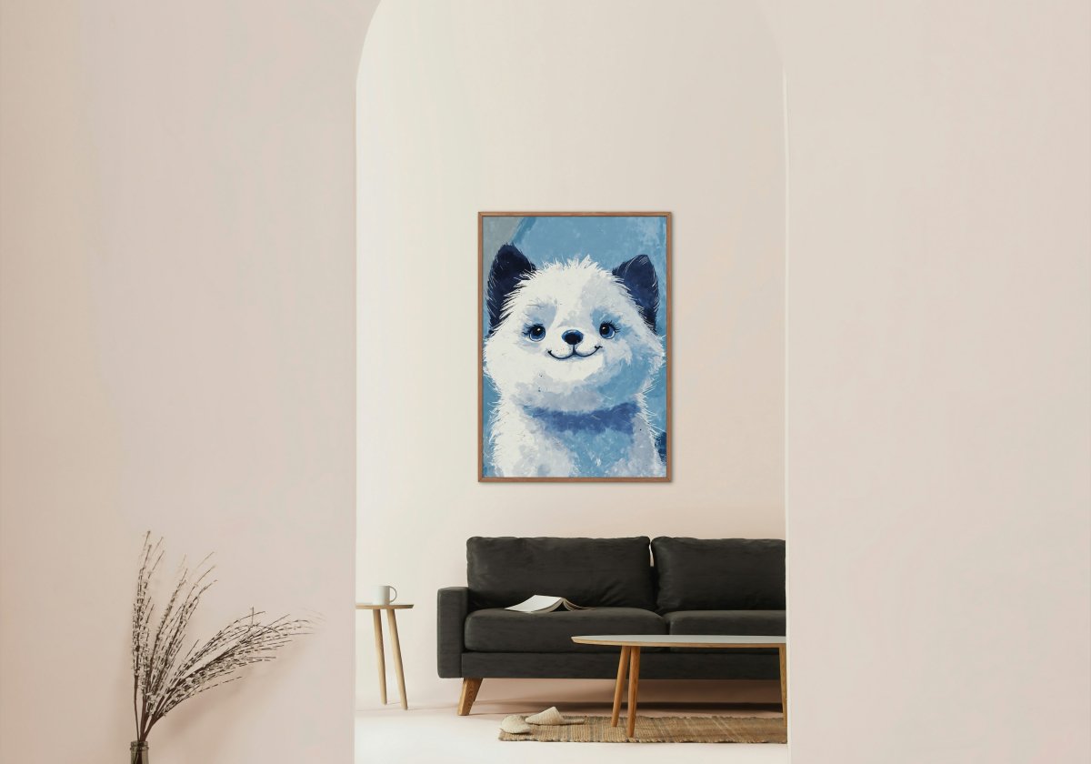 Fluffy husky portrait - Art print - Poster - Ever colorful