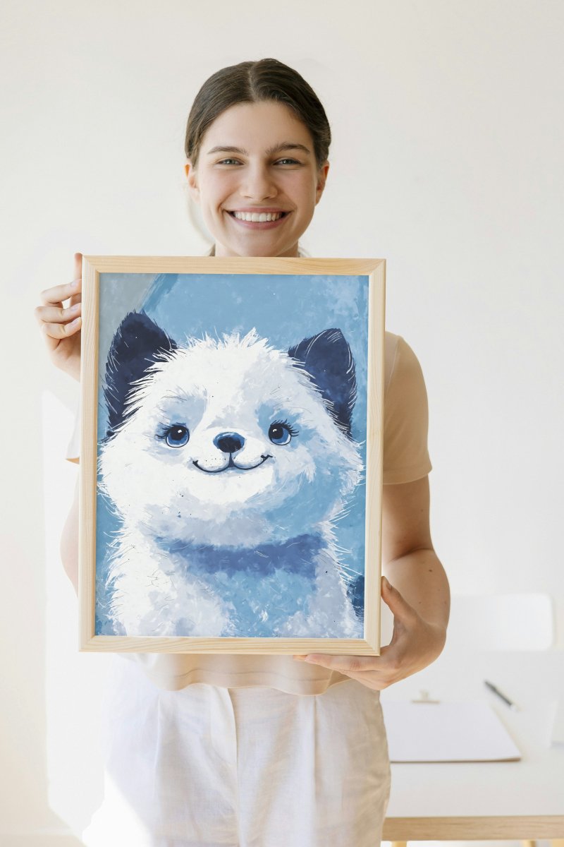 Fluffy husky portrait - Art print - Poster - Ever colorful