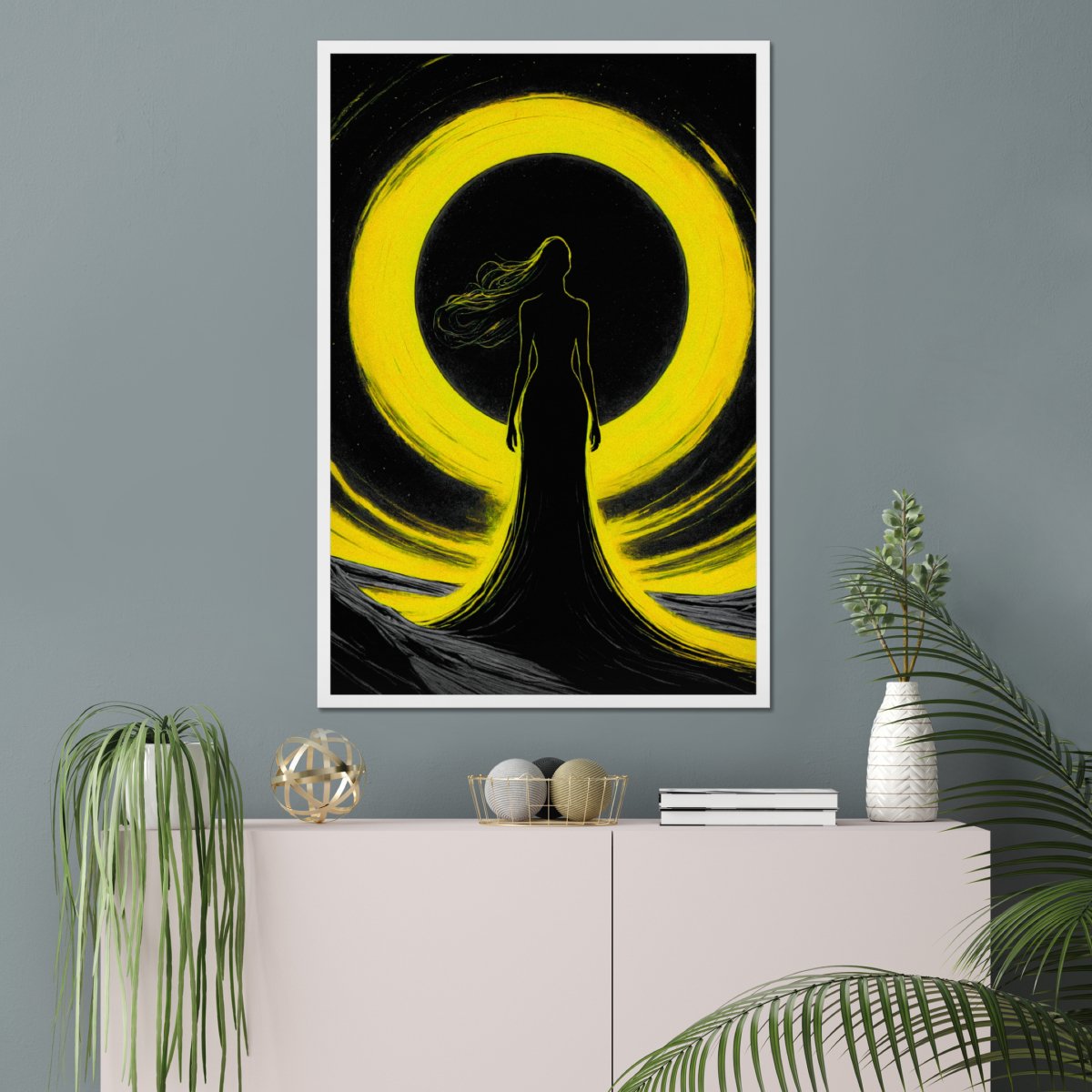 Golden eclipse - Art print - Poster - Ever colorful