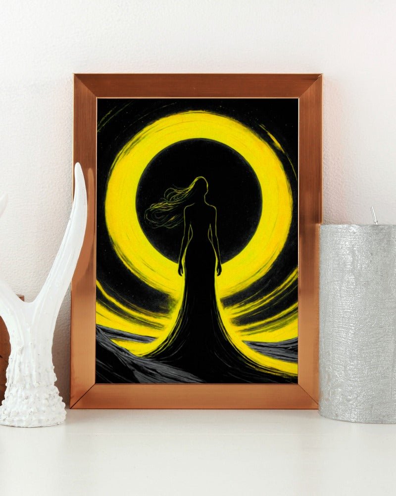 Golden eclipse - Art print - Poster - Ever colorful
