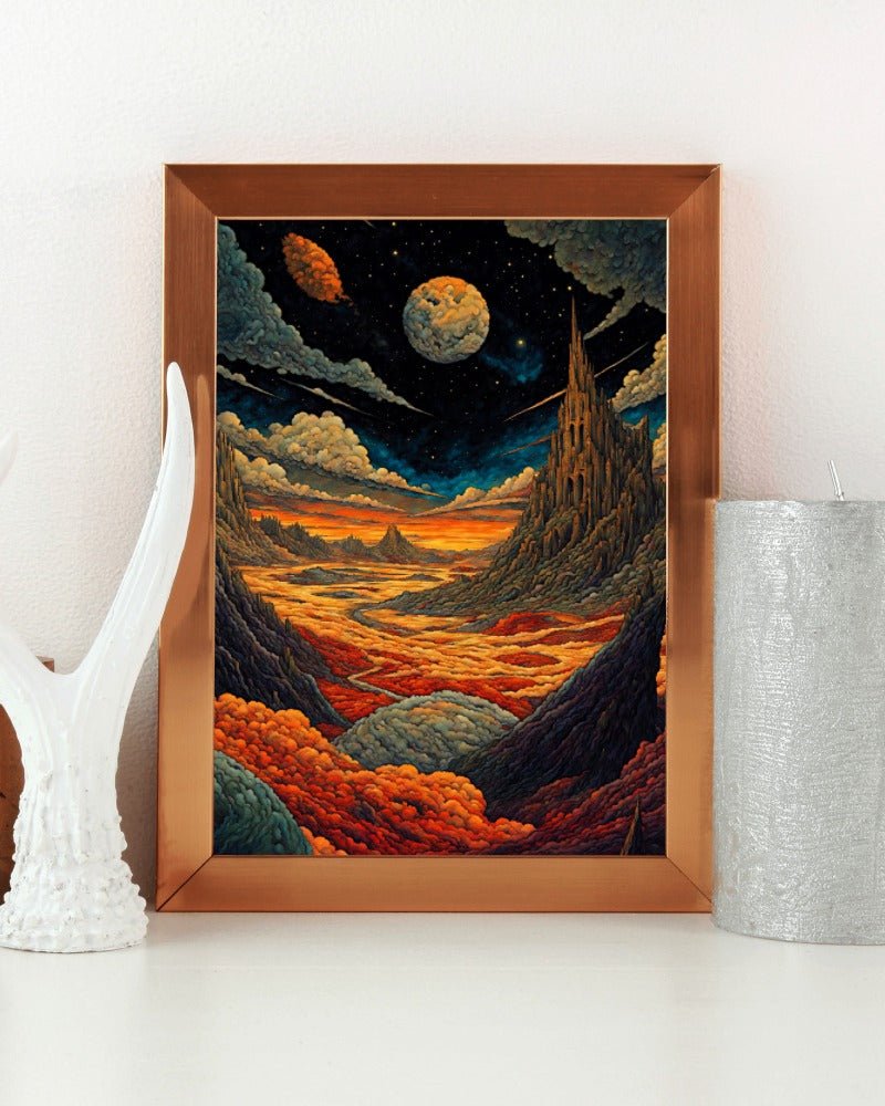 Jovian worlds - Art print - Poster - Ever colorful