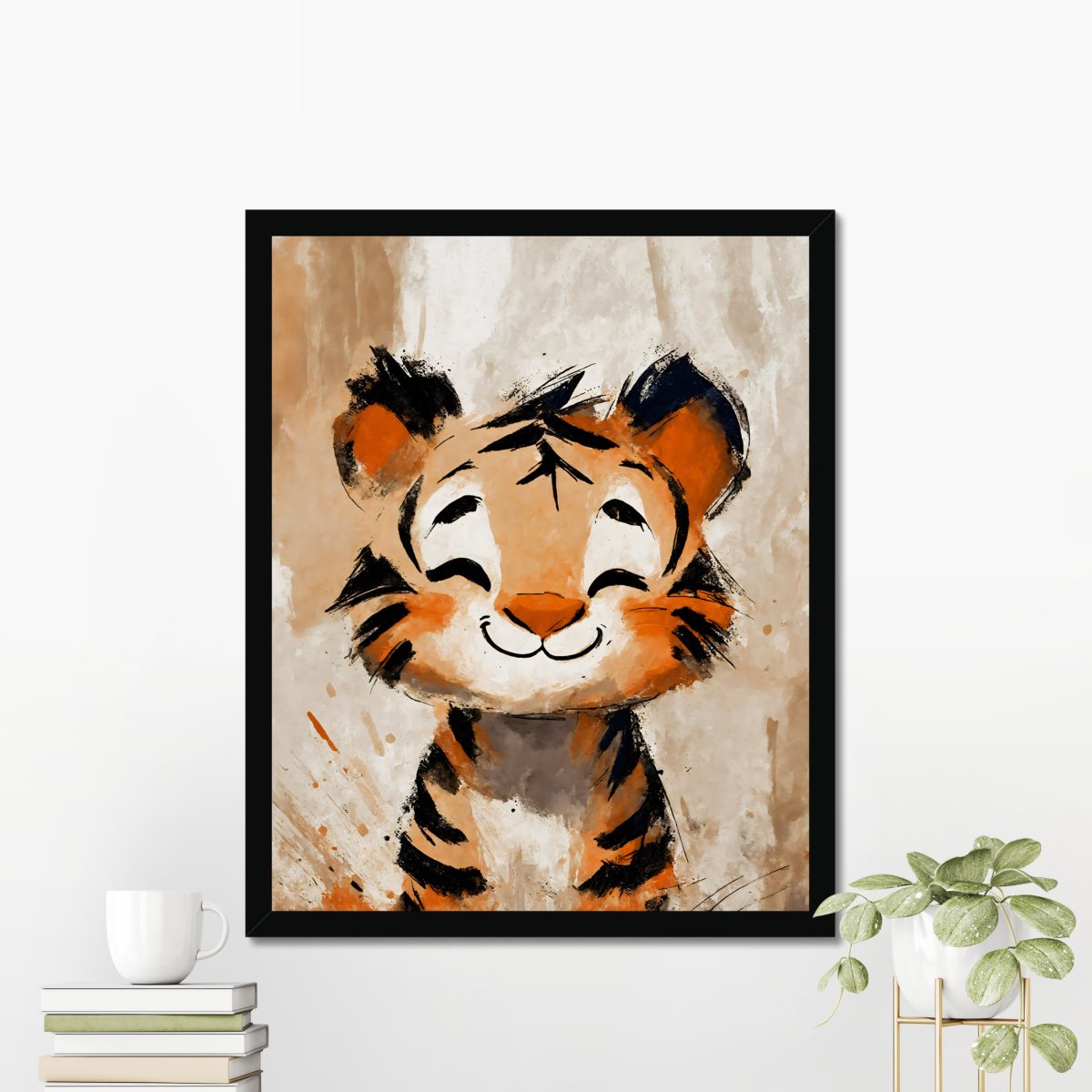 Joy of a tiger portrait - Art print - Poster - Ever colorful