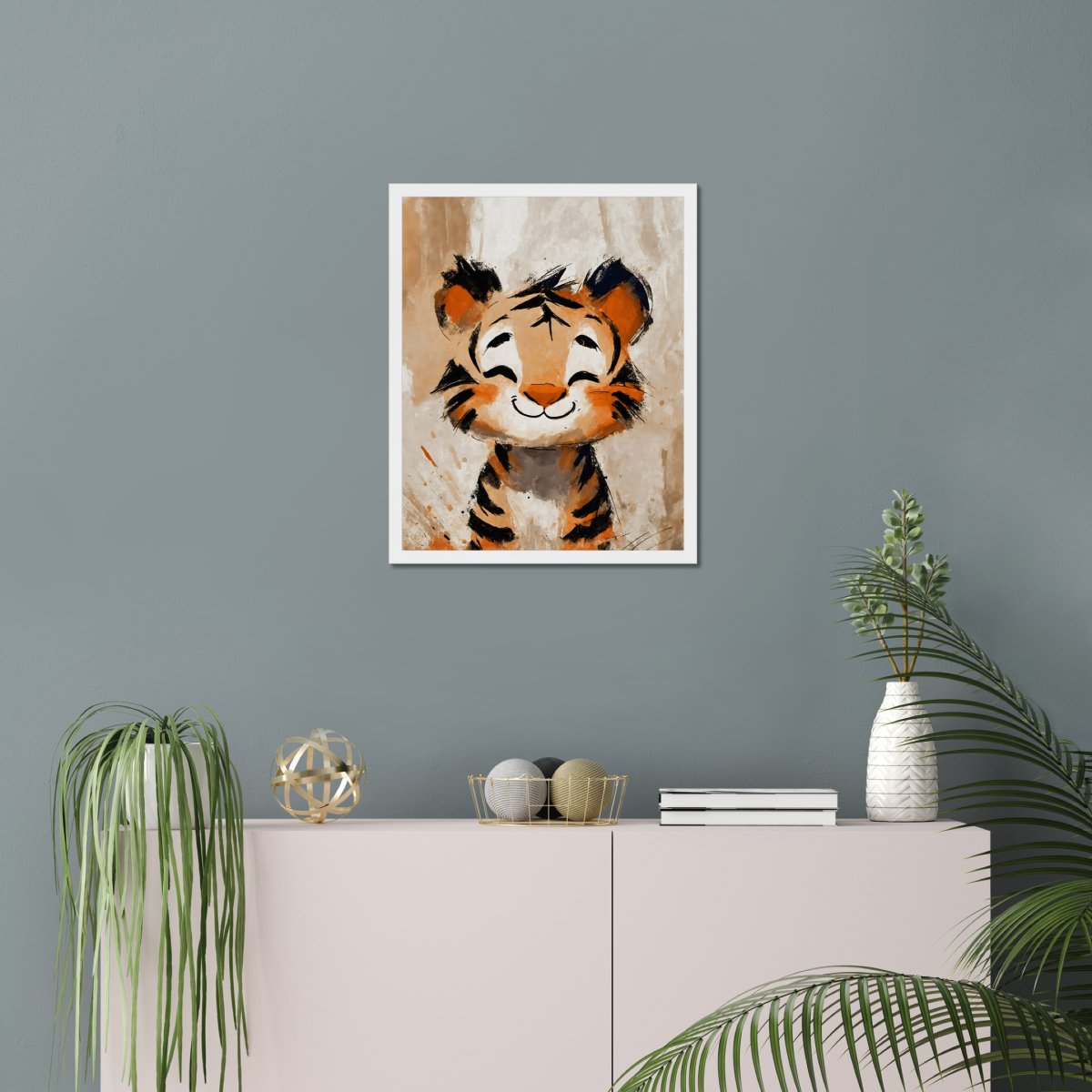 Joy of a tiger portrait - Art print - Poster - Ever colorful