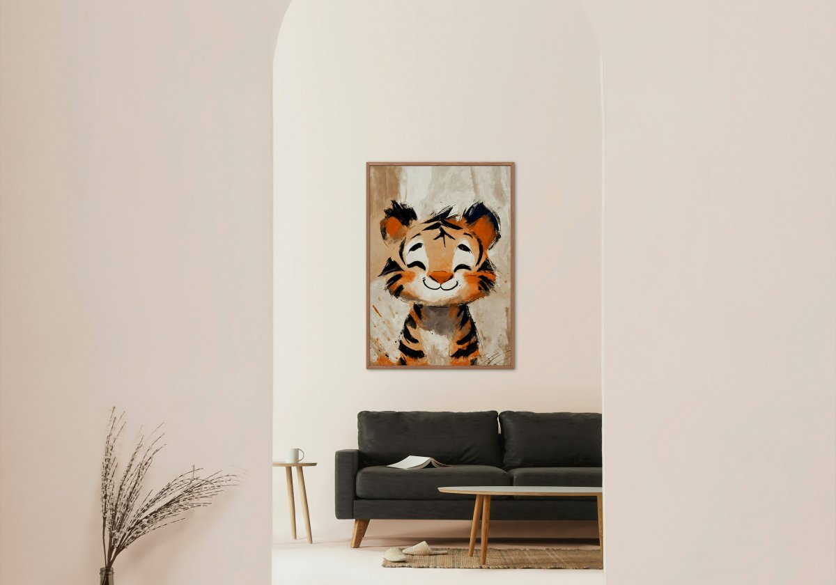 Joy of a tiger portrait - Art print - Poster - Ever colorful