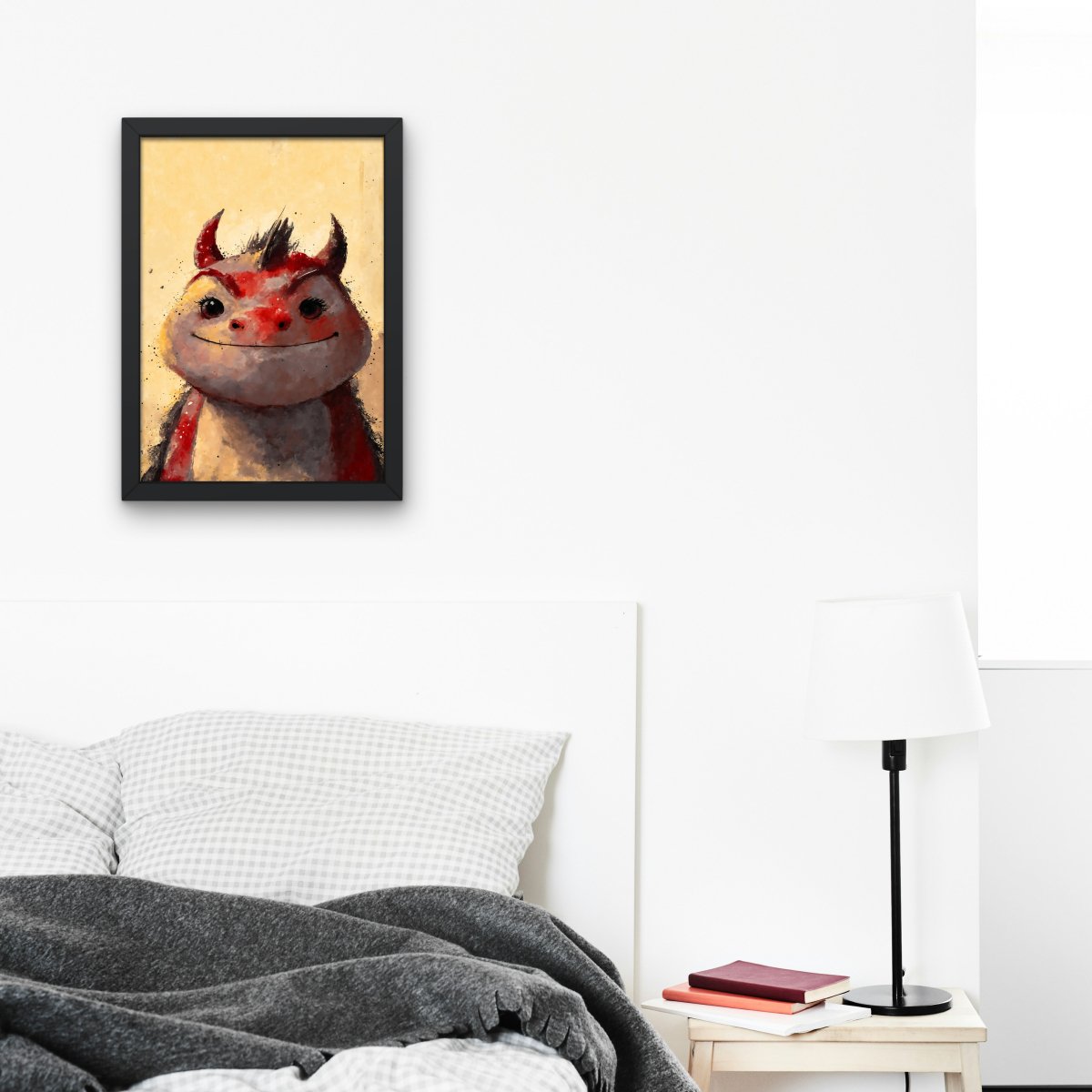 Mighty red dragon portrait - Art print - Poster - Ever colorful