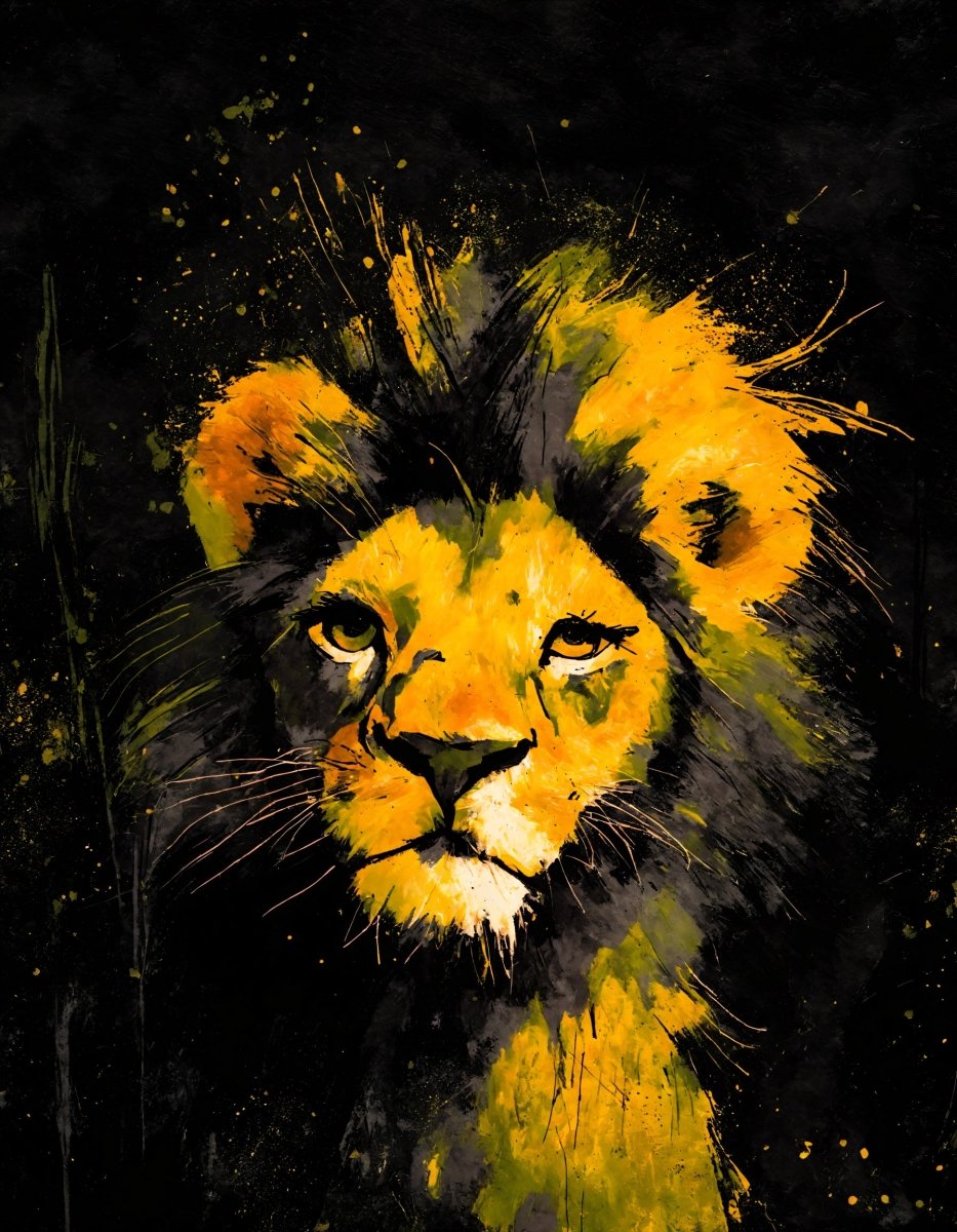 Noble leo portrait - Art print - Poster - Ever colorful