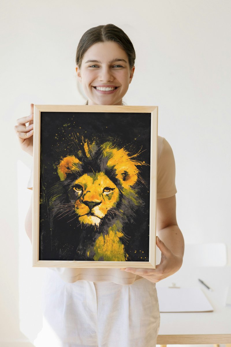 Noble leo portrait - Art print - Poster - Ever colorful