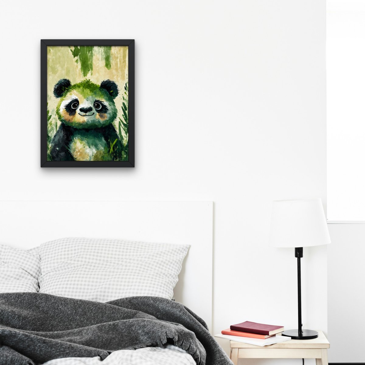 Overgrown panda portrait - Art print - Poster - Ever colorful