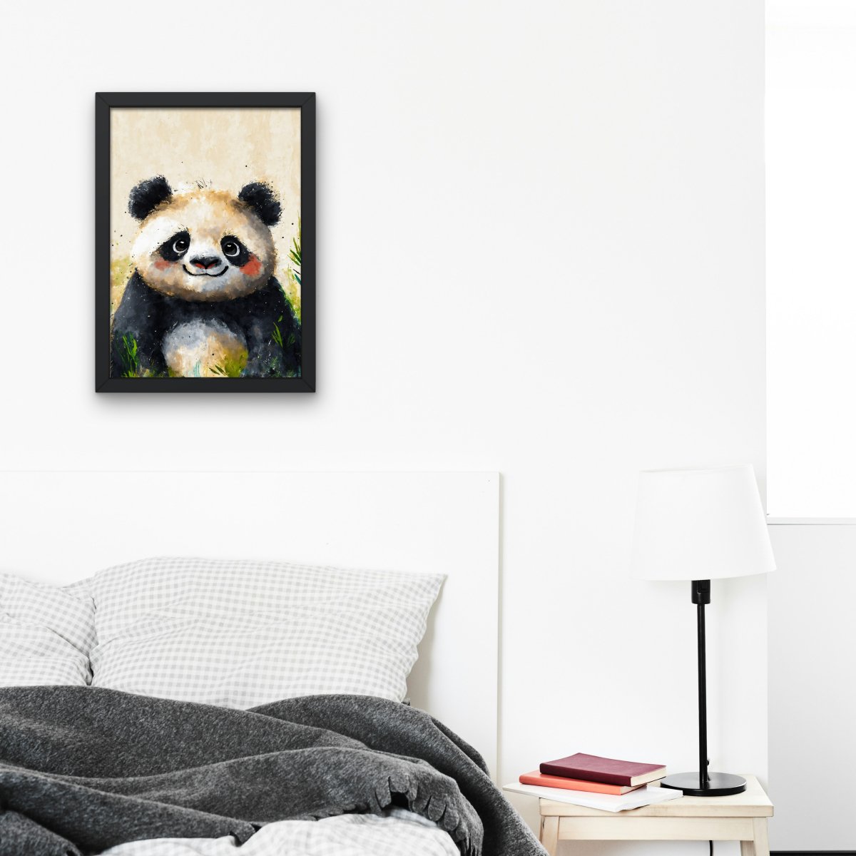 Plump panda portrait - Art print - Poster - Ever colorful