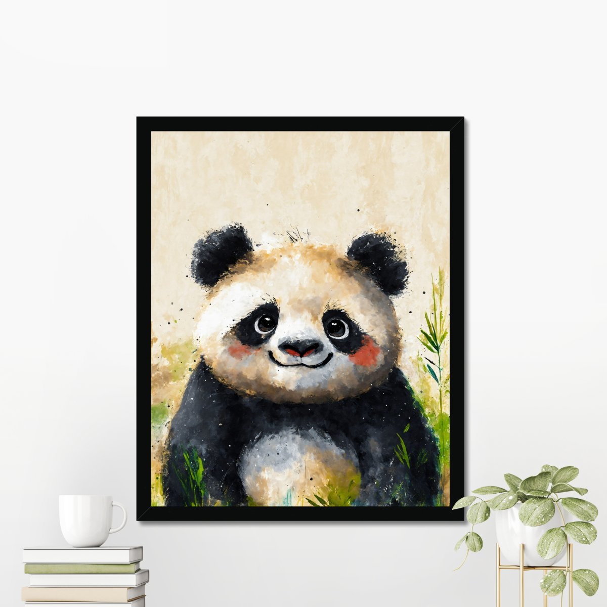 Plump panda portrait - Art print - Poster - Ever colorful