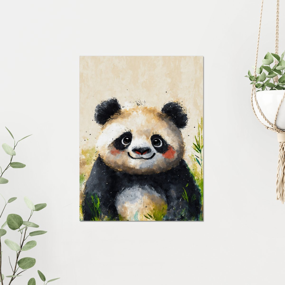 Plump panda portrait - Art print - Poster - Ever colorful