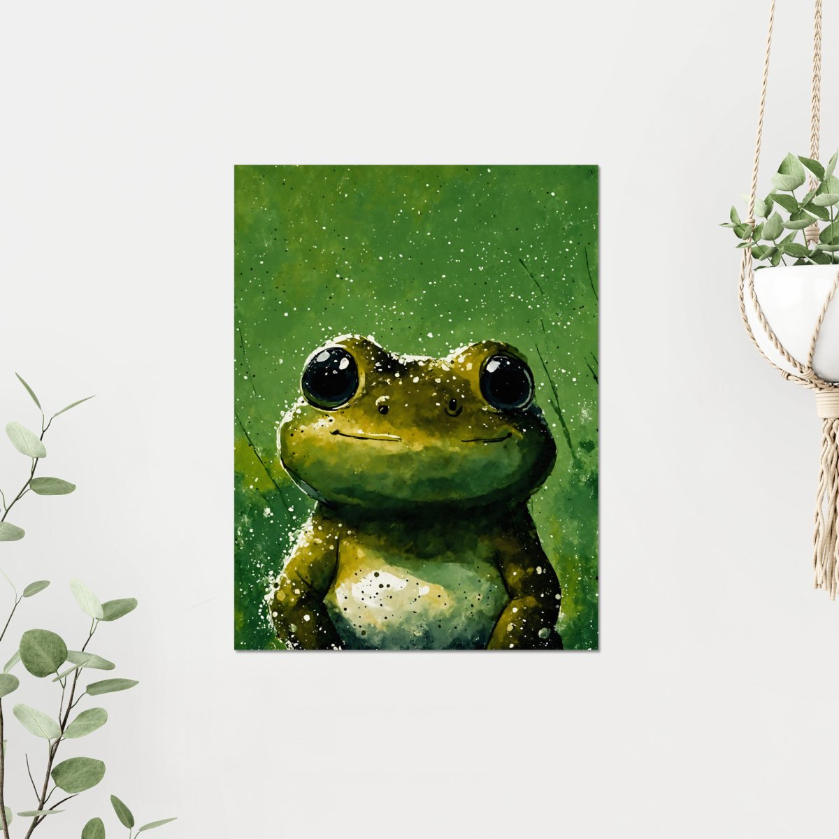 Popeyed frog portrait - Art print - Poster - Ever colorful