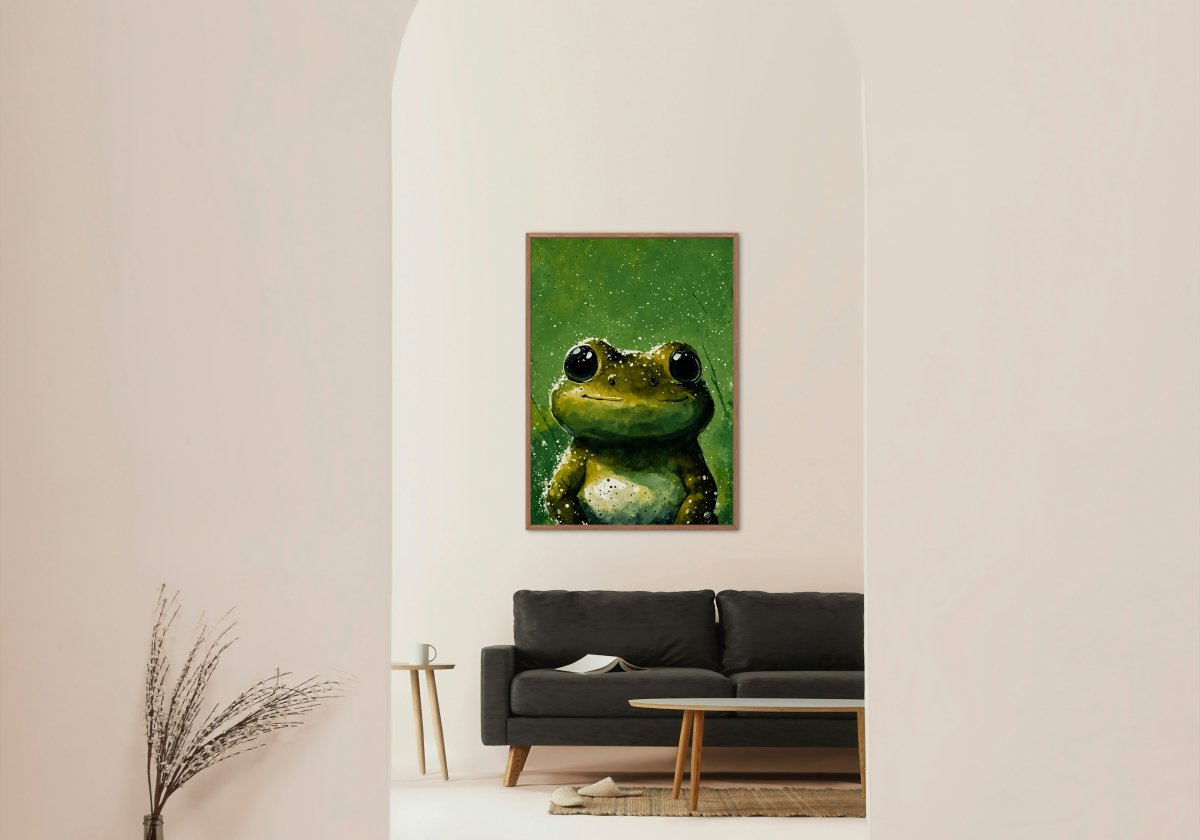 Popeyed frog portrait - Art print - Poster - Ever colorful