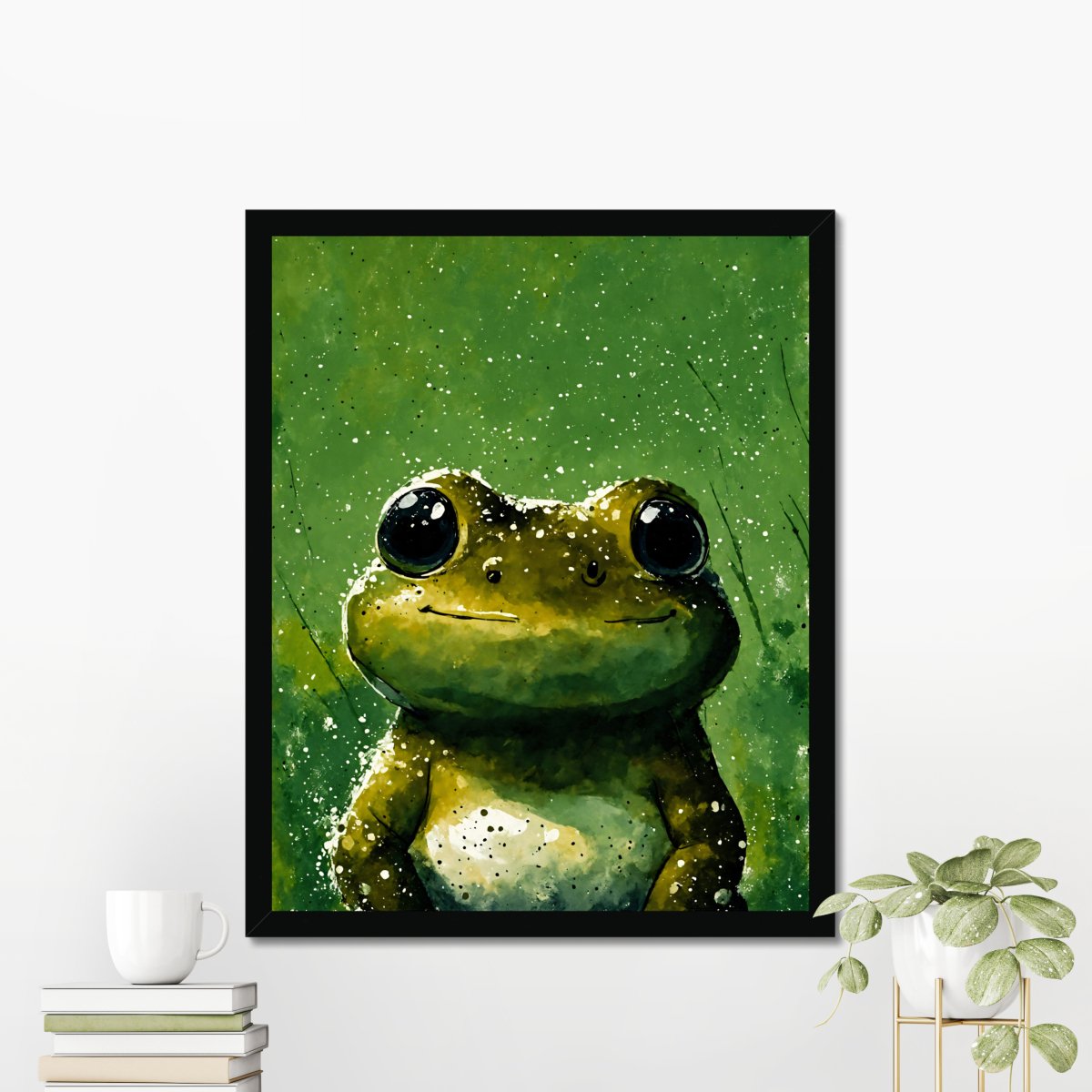 Popeyed frog portrait - Art print - Poster - Ever colorful