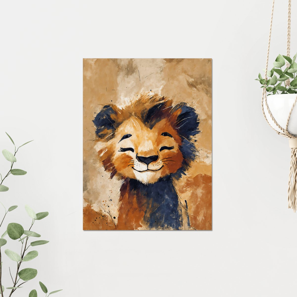 Resting lion cub portrait - Art print - Poster - Ever colorful