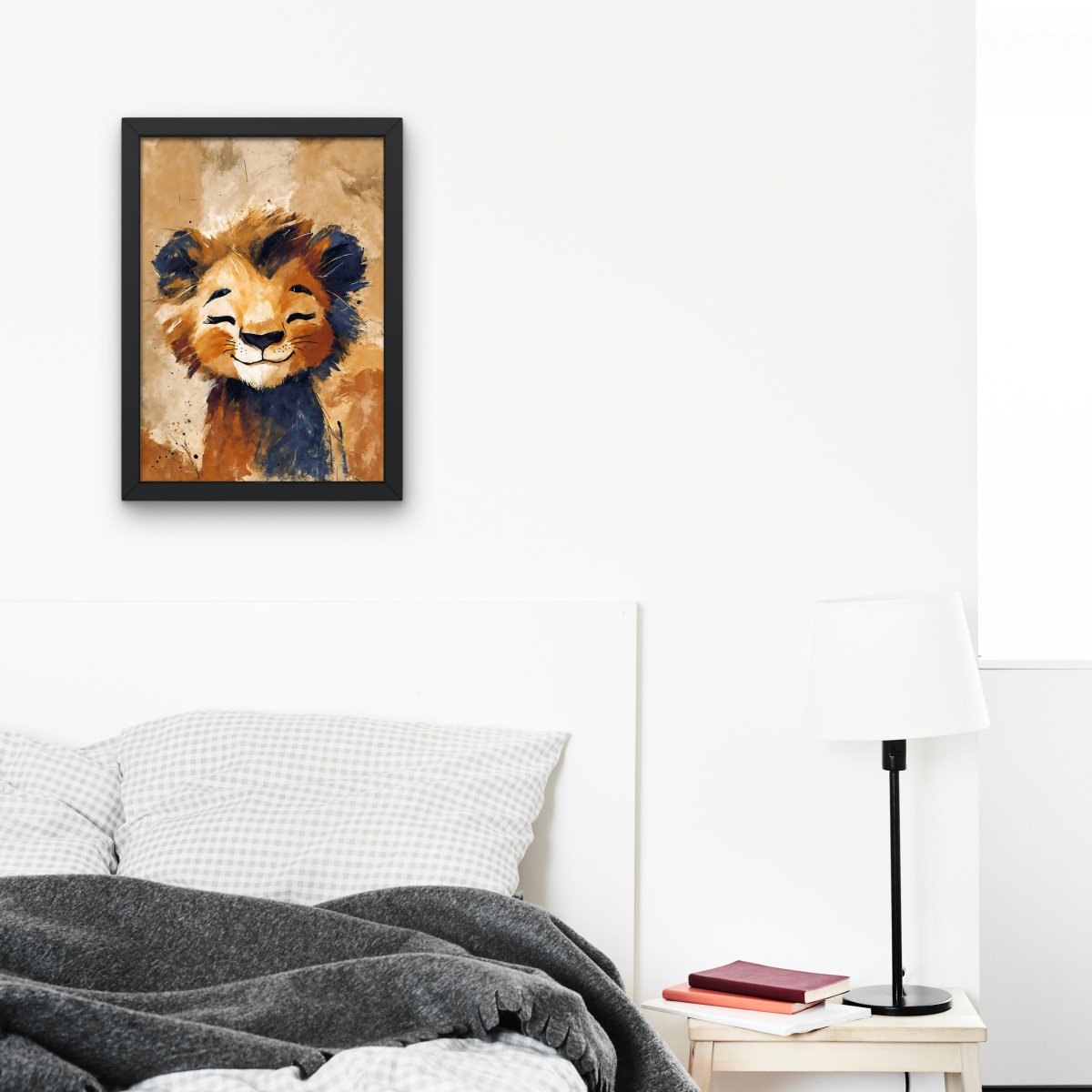 Resting lion cub portrait - Art print - Poster - Ever colorful