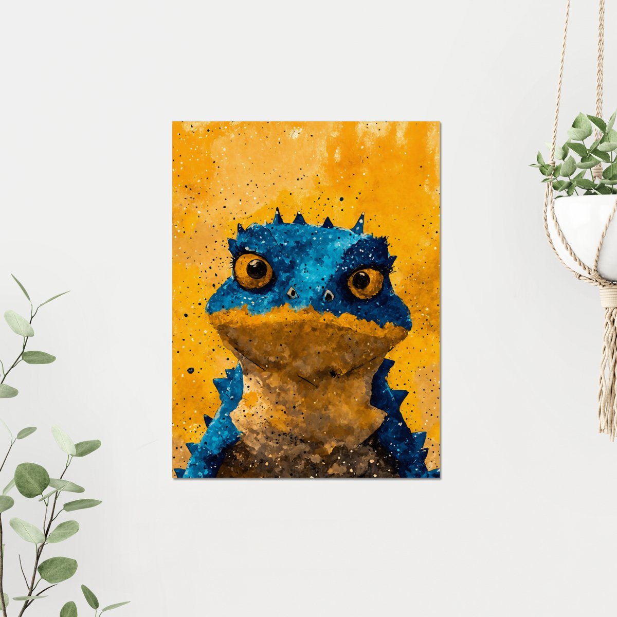 Serious lizard portrait - Art print - Poster - Ever colorful