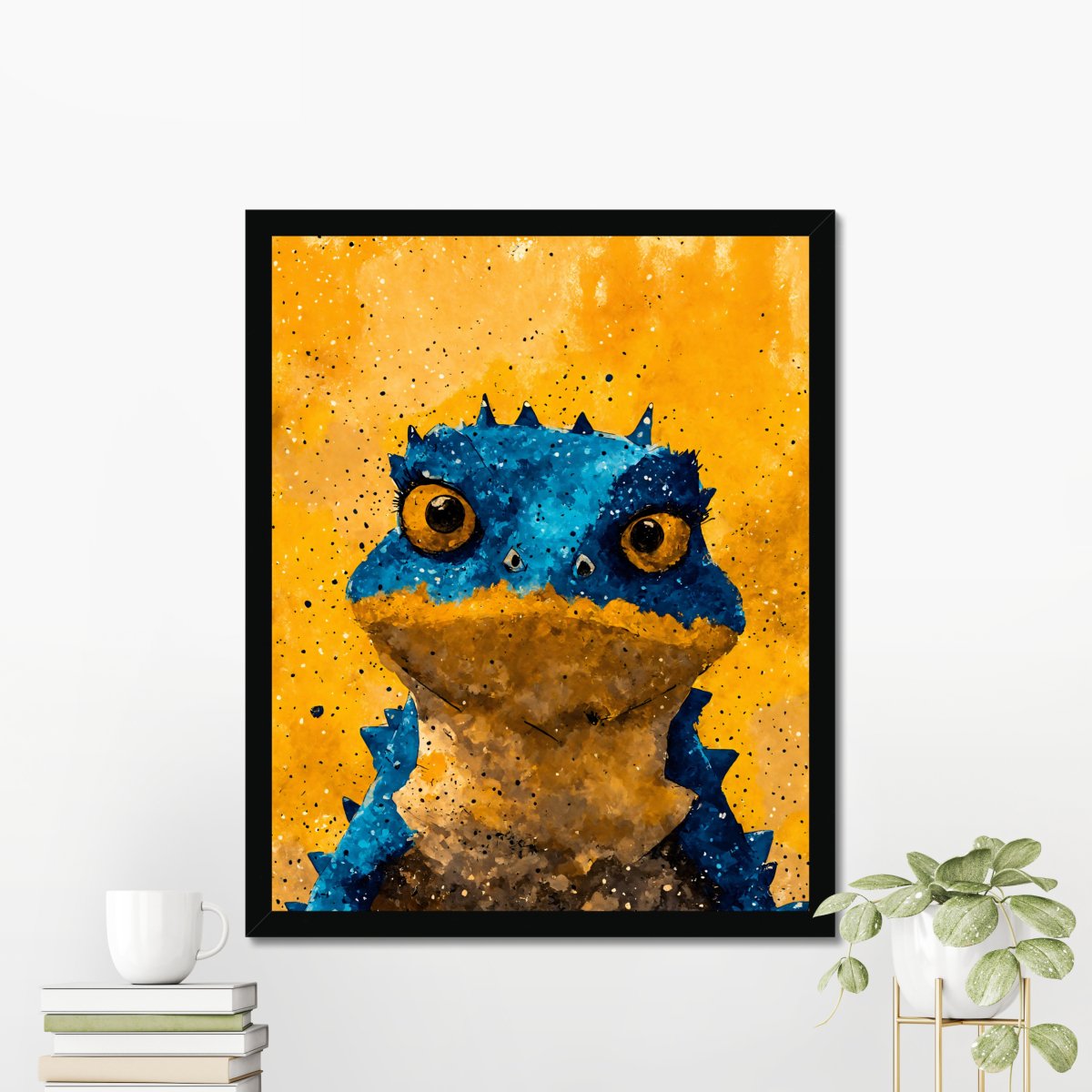 Serious lizard portrait - Art print - Poster - Ever colorful