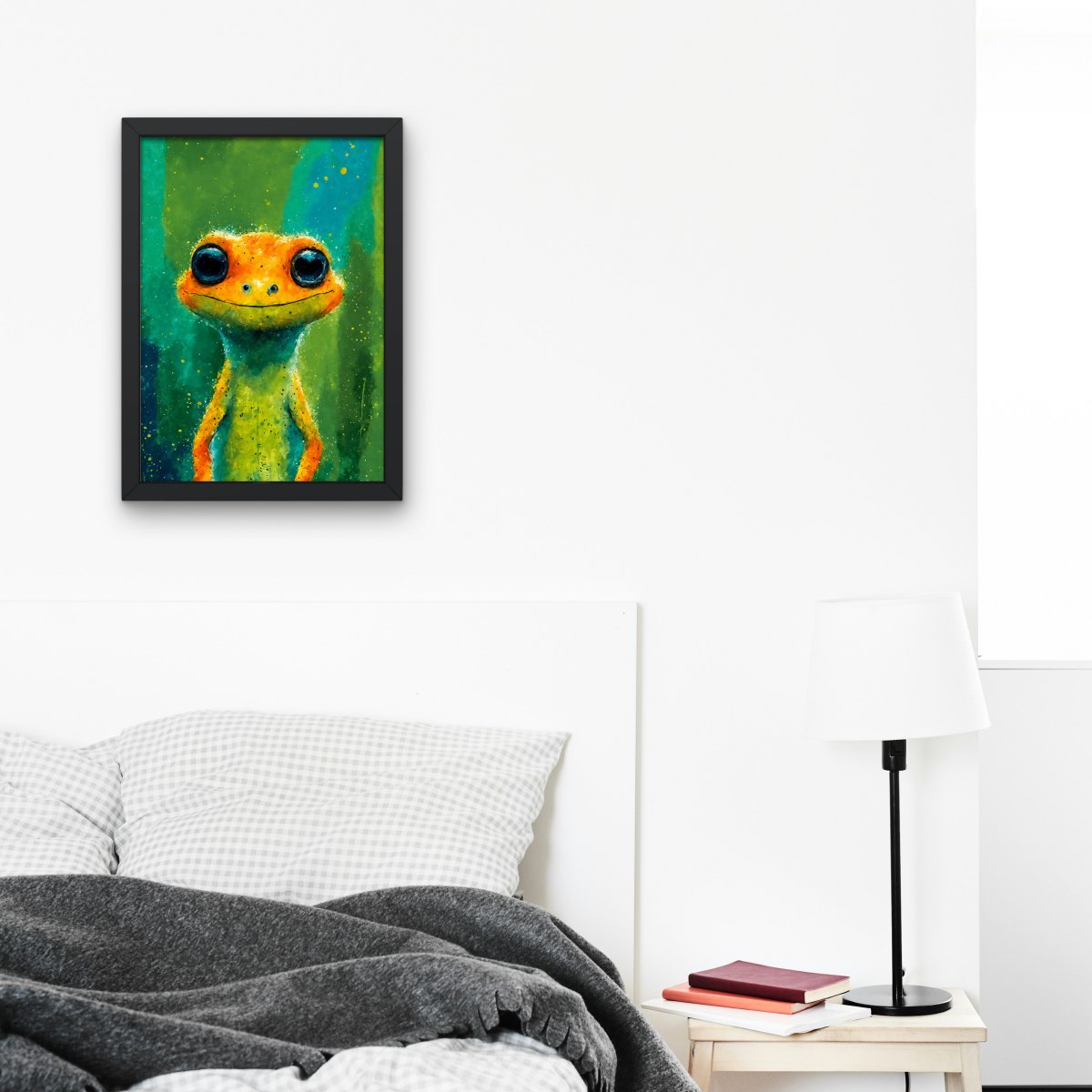 Slim baby gecko portrait - Art print - Poster - Ever colorful