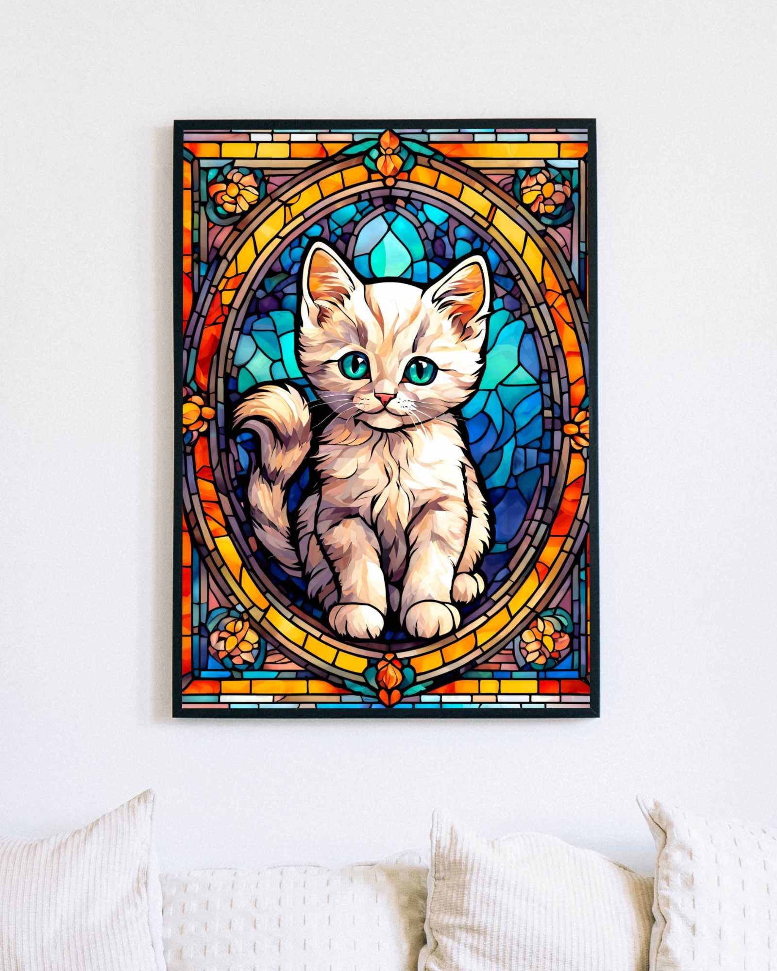Snow the curious kitten - Art print