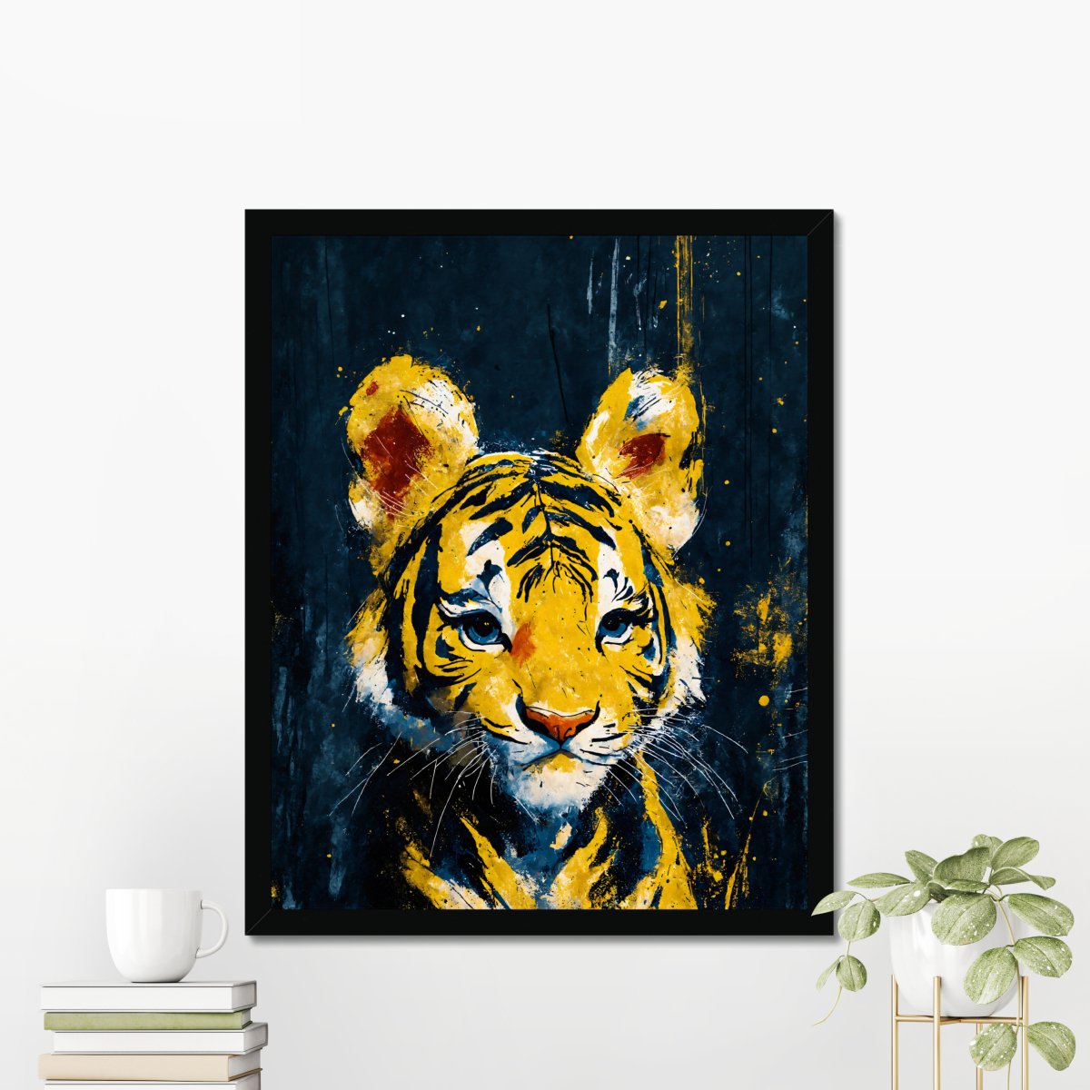 Wishful tiger cub portrait - Art print - Poster - Ever colorful