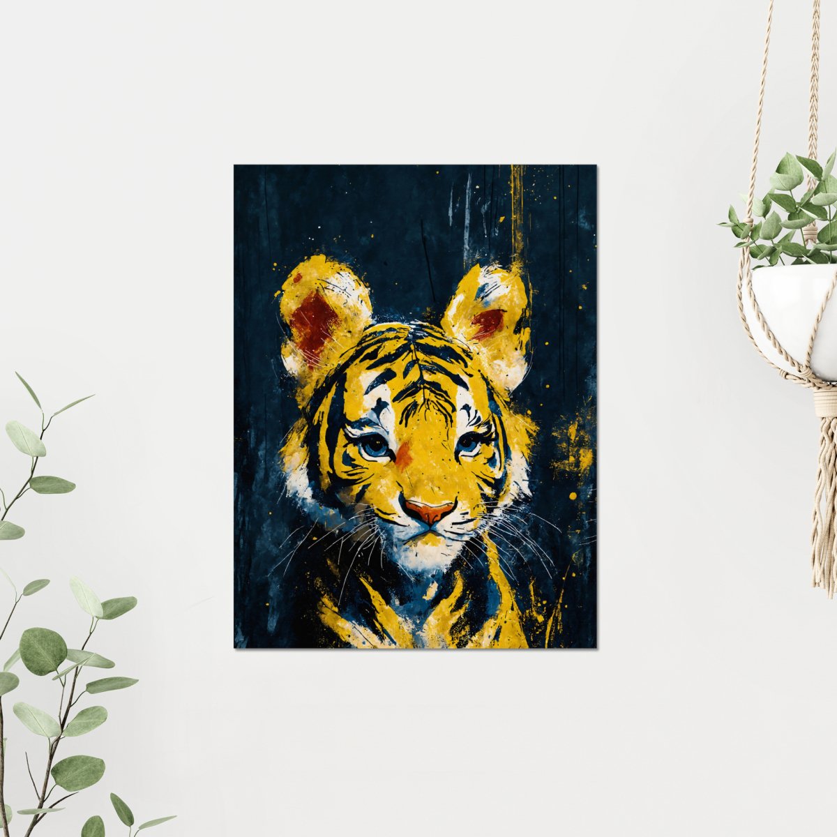 Wishful tiger cub portrait - Art print - Poster - Ever colorful