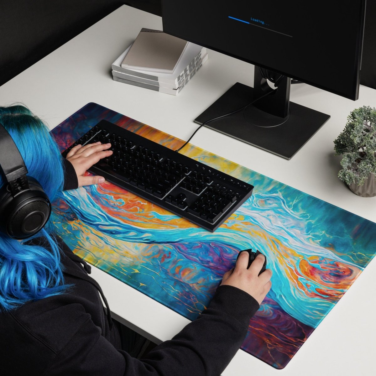 Abstract swirl - Gaming mouse pad - Ever colorful